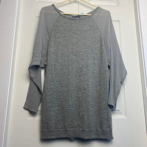 VINCE Cashmere Sweater with Silk Sleeves Size Small